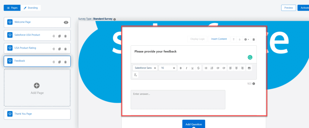 Surveys in Salesforce