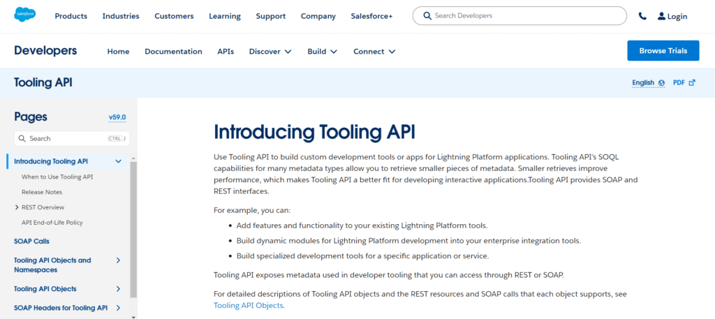 Salesforce Tooling API