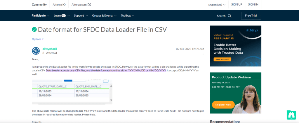 Salesforce Data Loader