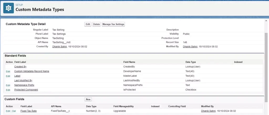 Custom metadata type in salesforce